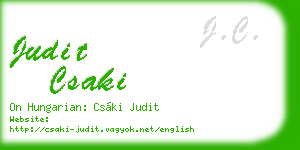 judit csaki business card